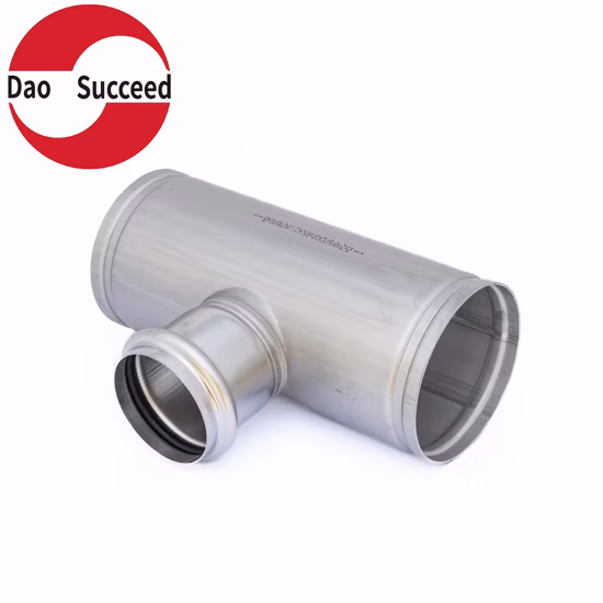 Polonais rainuré en acier inoxydable 304 316L ou té réducteur de décapage pour système de conduite d'eau